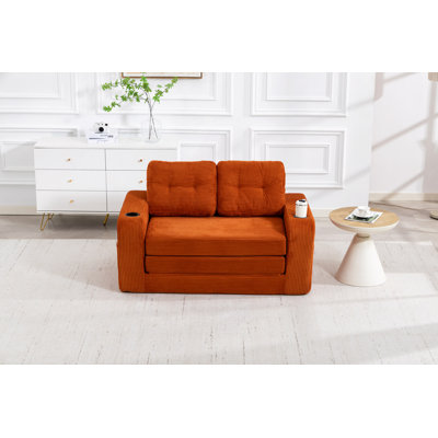 Canapé-lit convertible, canapé-lit double extensible, canapé-lit convertible 2 en 1, canapé-lit escamotable avec coussins pour le salon de la chambre à coucher
