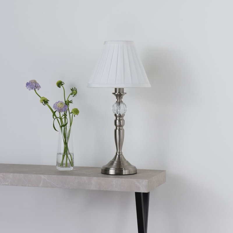 Metal Table Lamp, Silver