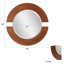 Miroir mural rond biseauté avec cadre partiel en bois Agatie-15906271