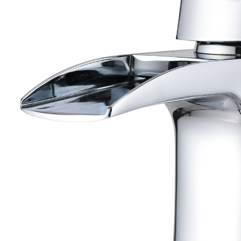 Single Handle Waterfall Faucet For Bathroom Sink, Great Rv And Bar - Corrosion , Matte Black Finish In , Lavatory Restroom Solid Brass, Finish, Safe To Drink From