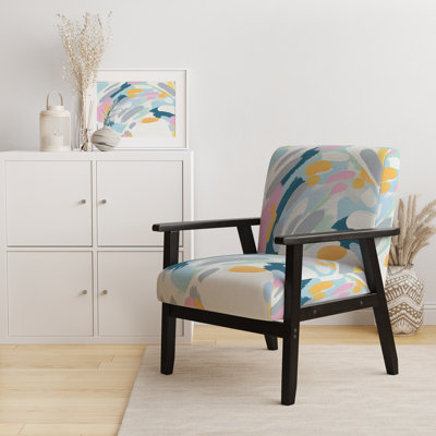 Fauteuil d'appoint rembourré «Gracieuse - Geometric Vortex II»