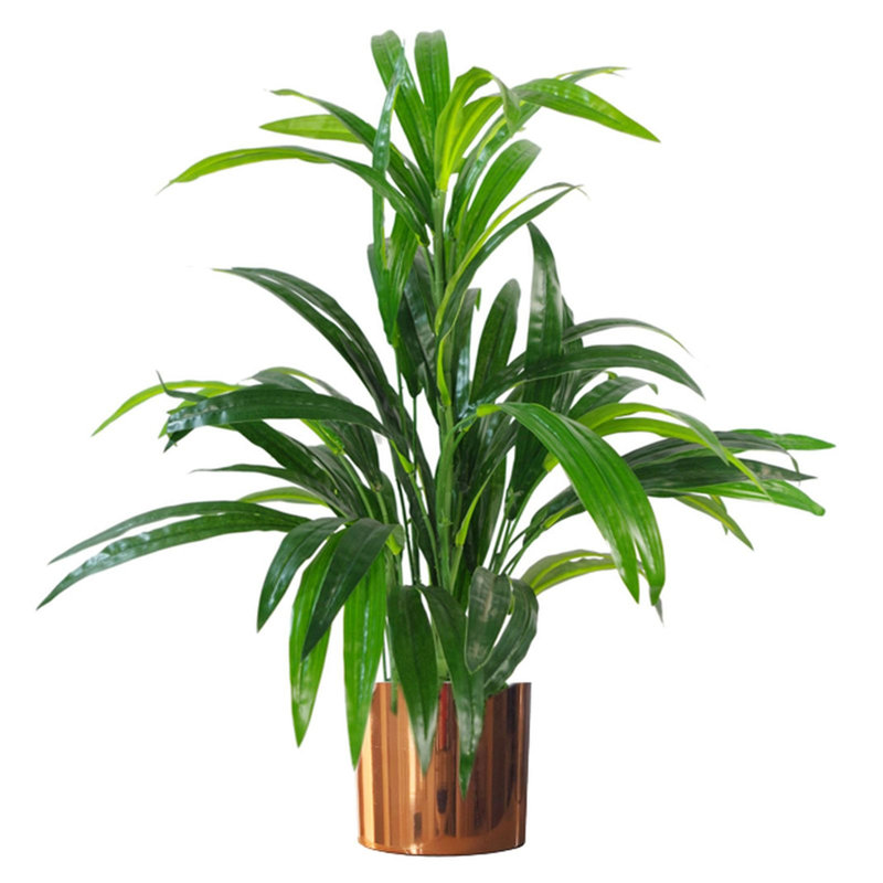 65cm Faux Bamboo Tree in Metal Planter, Copper