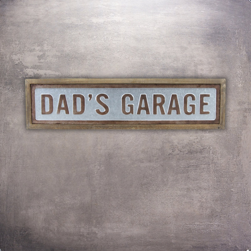 Décoration murale cadre en bois traditionnel pour le garage de dad