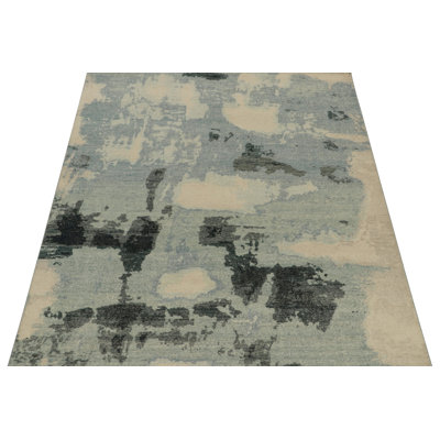 Distressed Homage Hand Knotted Wool Abstract Area Rug