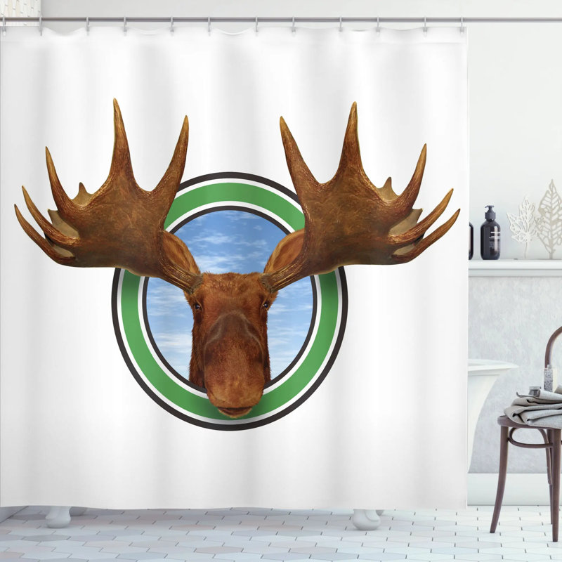 Rideau de douche simple à faune et de noël humour northern, l 69 po x L 75 po