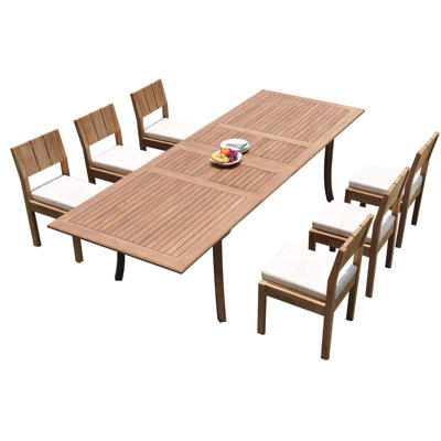 Indurial Outdoor 7 - Piece Teak Dining Set