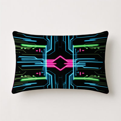Technicolor Streak Indoor And Outdoor Throw Pillow