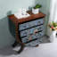 Petit coffre d'appoint rétro en bois massif