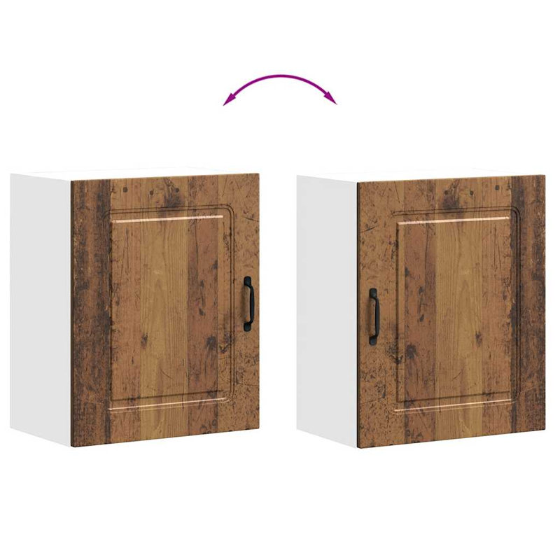 vidaXL Oven Cabinets Kitchen Cabinet Oven Unit 2 pcs Lucca Engineered Wood, Old Wood