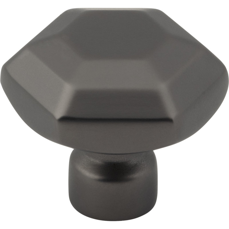 1 1/4" Length Geometric Knob, Ash Gray