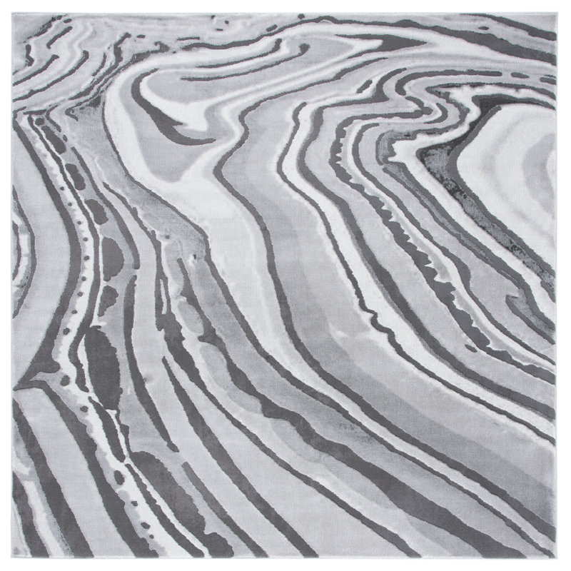 Bordonaro Performance Abstract Rug, Square 6'7"
