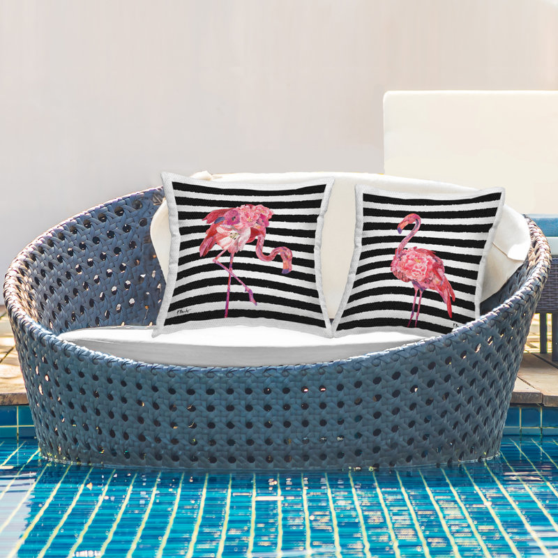 Striped Outdoor Throw Pillow