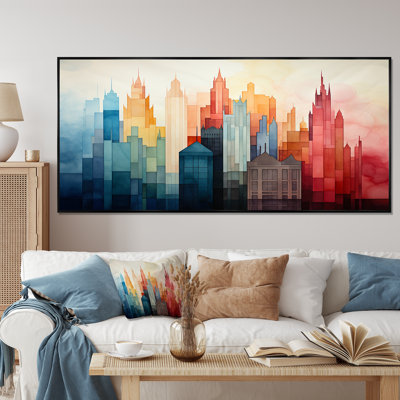 Aquarelle colorée, art mural New York City IV