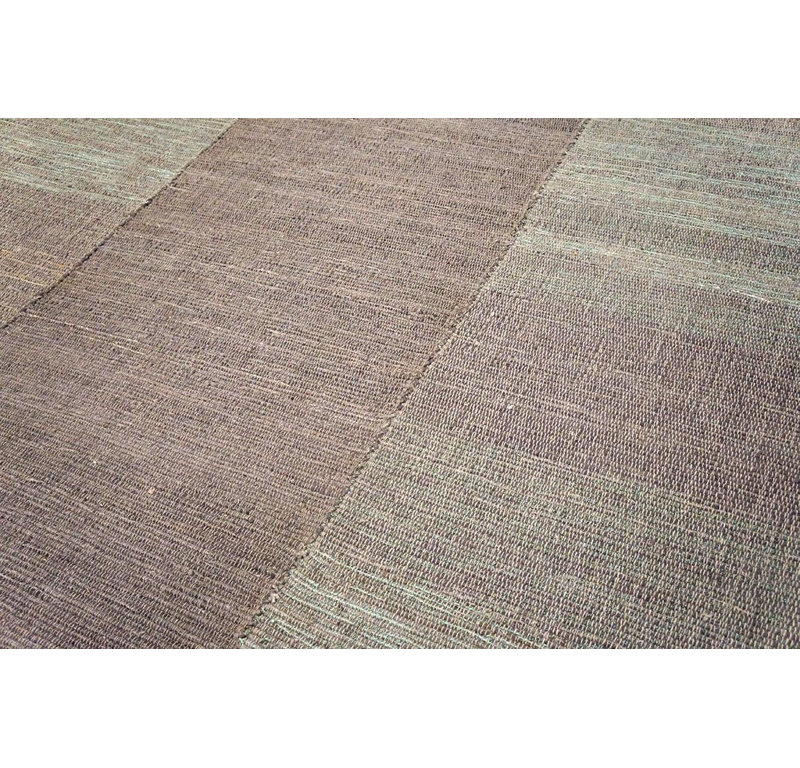 Sensational Gray-Brown Color Contemporary Handwoven Wool Shaker Style Rug