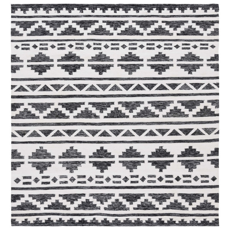 Kilim Hand Woven Performance Southwestern Rug, Square 6'
