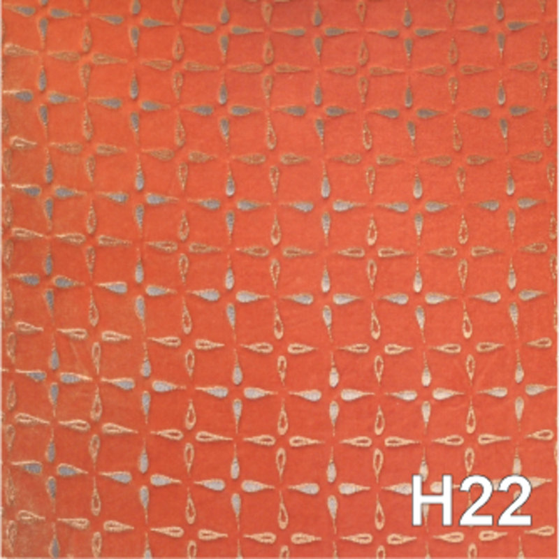 Petal Metal Square Velvet Pillow, 22"H x 22"W, Mango Geometric