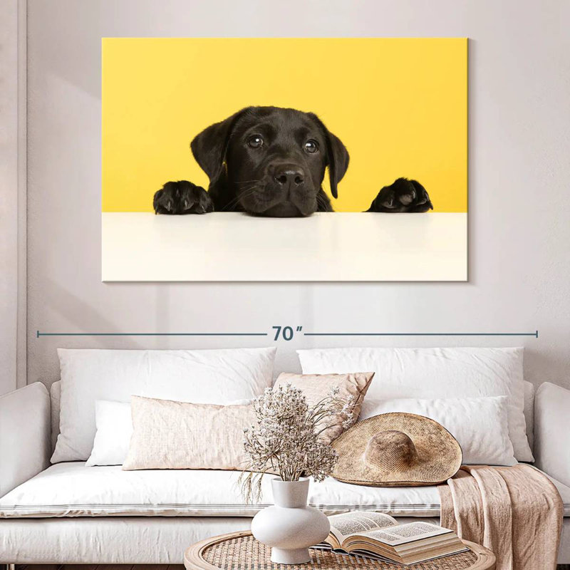 Cute Black Lab, 34" H x 51" W