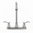 Double Handle Kitchen Faucet With High Arc 360° Swivel Spout In Brushed Nickel