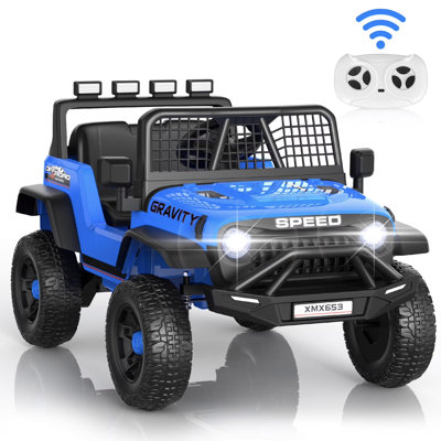 24V Ride On Cars Truck With Remote Control, Electric Battery Powered 1-Seater Truck For Kids, Built-In Music, Led Light, Bluetooth, Usb