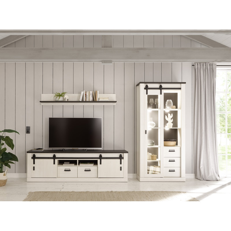 Jackeline Entertainment Unit for TVs up to 32", White/Black