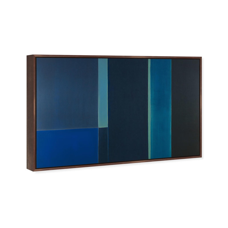 Oliver Gal Contour of Moments Abstract - Heavy Gel Top Coat Framed Canvas Art, 37" H x 55" W, Brown