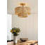 Lampe suspendue zen style japonais avec finition en bois et corde tissée-61391448
