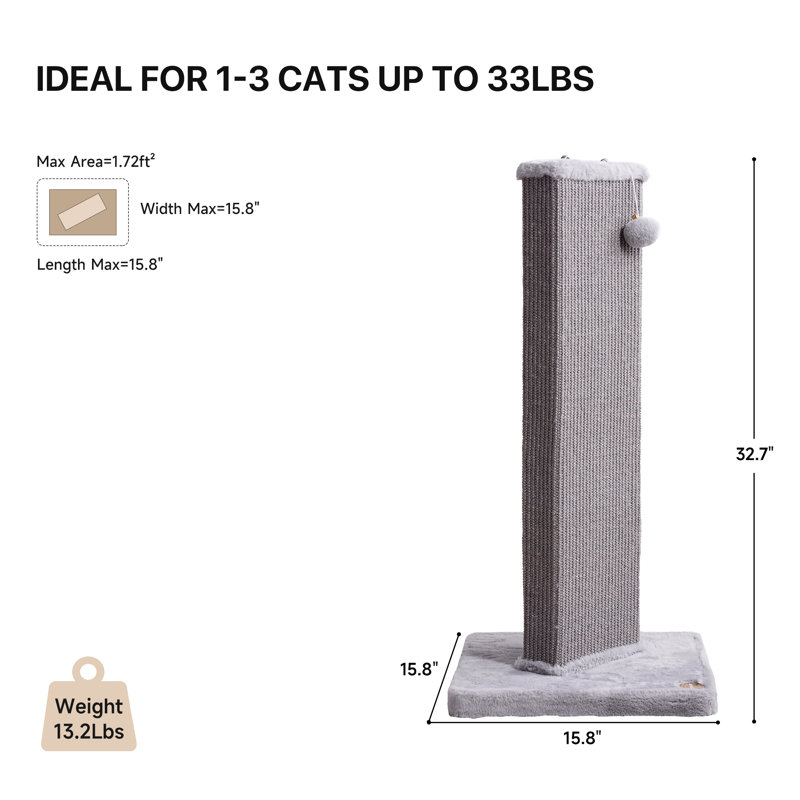Grattoir pour chat très haut Morden, Gris