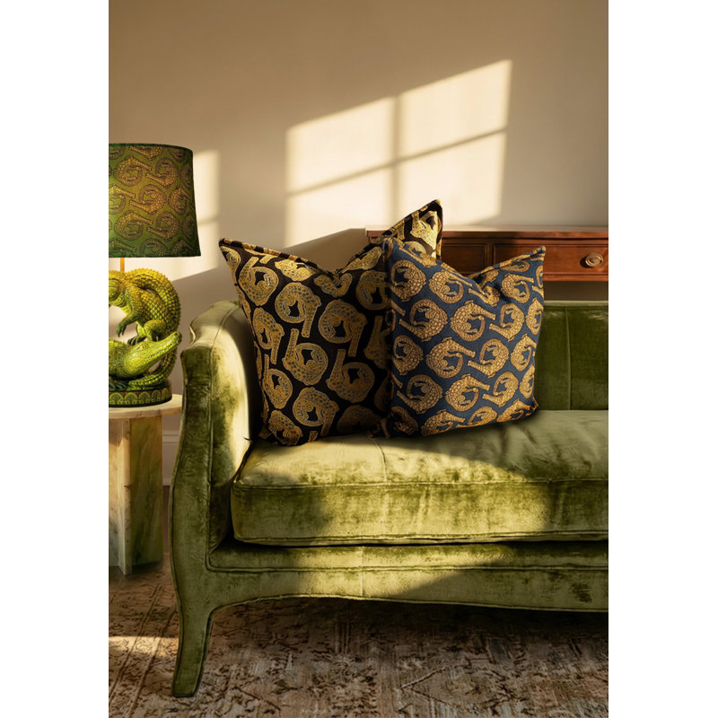 Croco - Jacquard, Limelight, Square 24"