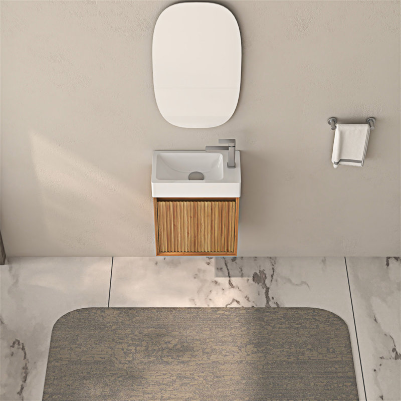 Meuble-lavabo mural avec bassin en résine SMC