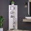 RiverRidge Madison Tall Corner Bathroom Storage Cabinet with Open Shelves-343376048