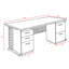 Bureau pour enseignant Nevjana Fusion avec tiroir à double caisson-23173280-131006424