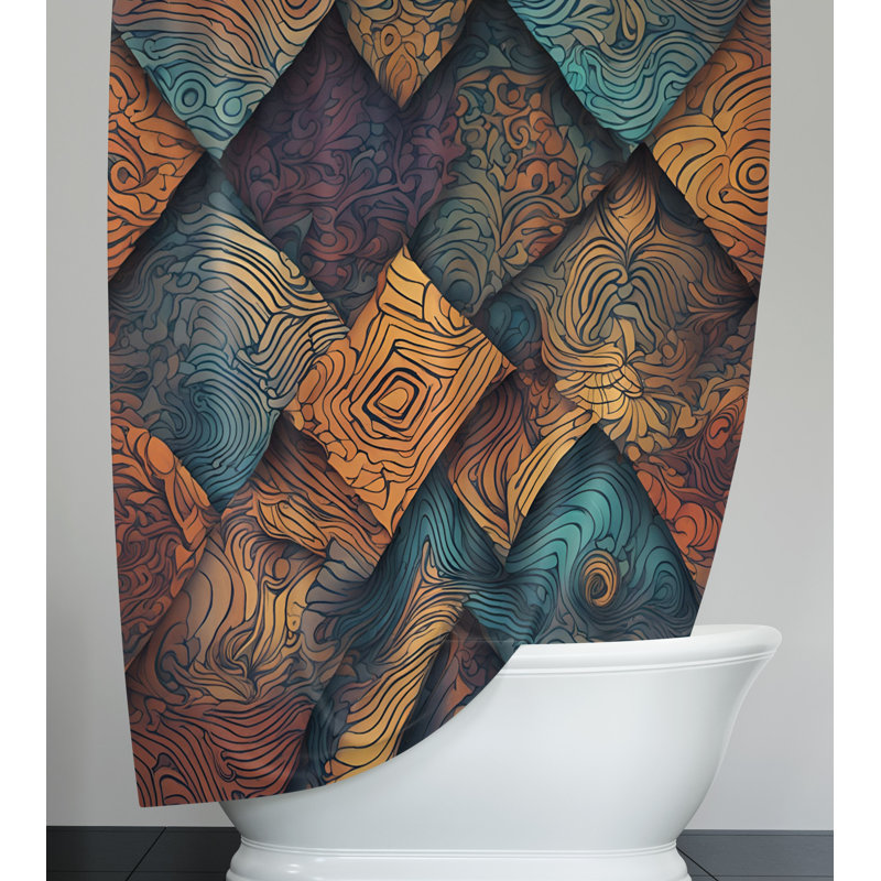 Rideau de douche Verdite, H 72 po x l 70 po
