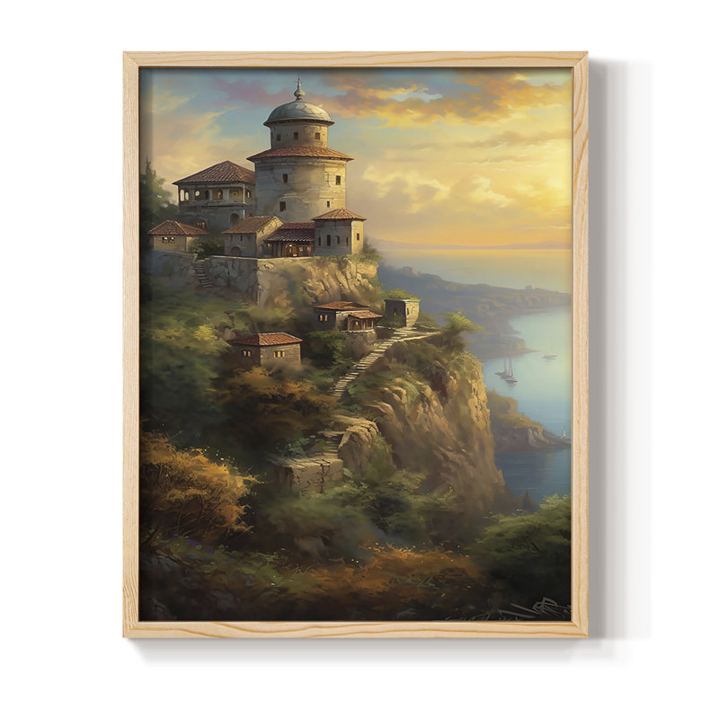 LANDSCAPES Series CCLV, reproduction encadrée - bois massif, Naturel, H 11 po x l 9 po