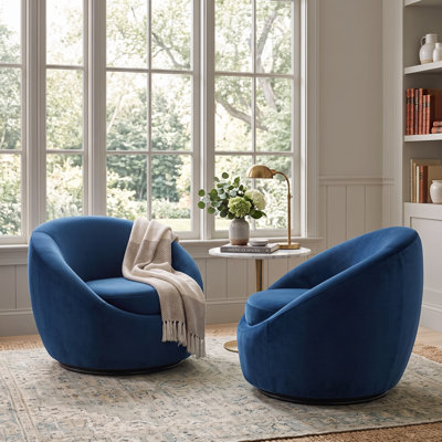 Fauteuil Barral pivotant rembourré Macry