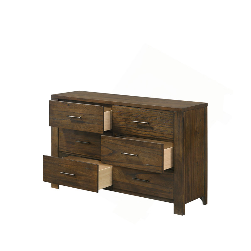 Commode en bois, coffre de rangement spacieux avec poignées plates