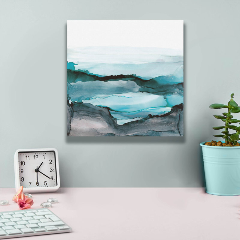 «Aquascape 2» par Chris Paschke, art mural sur toile, H 12 po x l 12 po x P 0,75 po