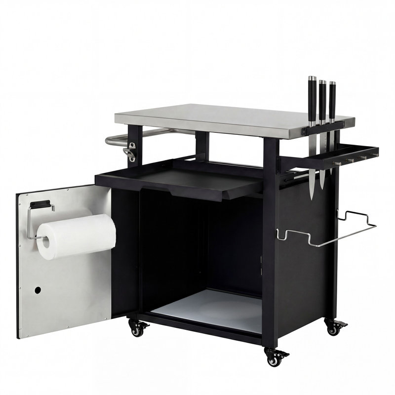 Chariot grill 39,5 "avec armoire de rangement
