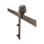 Ensemble de quincaillerie de porte de grange coulissante en acier pour portes en bois simples avec guide de plancher routé-1330219339-1330141659