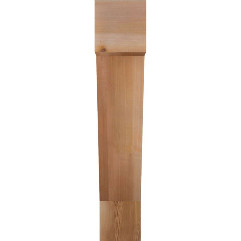 Support de bloc traditionnel, Cèdre rouge de l'Ouest (scié brut), H 32 po x l 6 po x P 28 po