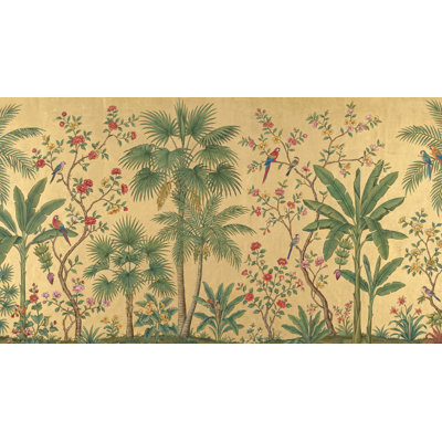 Décoration murale amovible oiseaux tropicaux