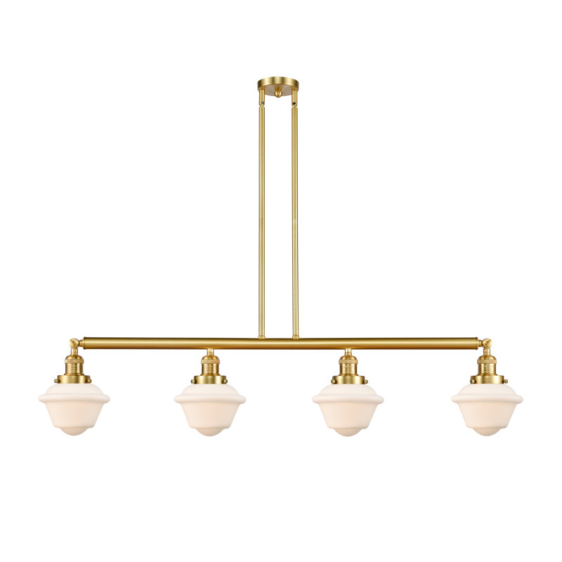 Calliope 4 - Light Kitchen Island Pendant, Seedy, Polished Nickel, 6 Watt Vinage LED Bulb