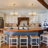 6-Light White Mist Glass Drum Chandelier