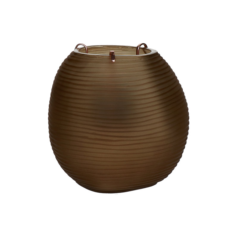 Leger Glass Table Vase, Amber, 20cm H x 20cm W x 20cm D