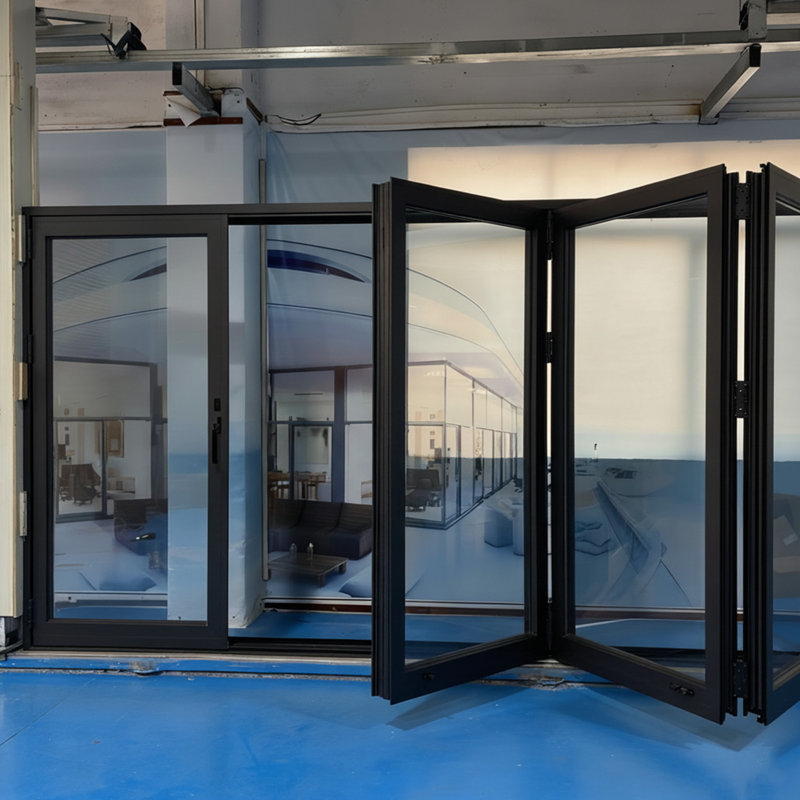 Porte pliante en aluminium Luvindow, 96 po x 96 po, Blanc