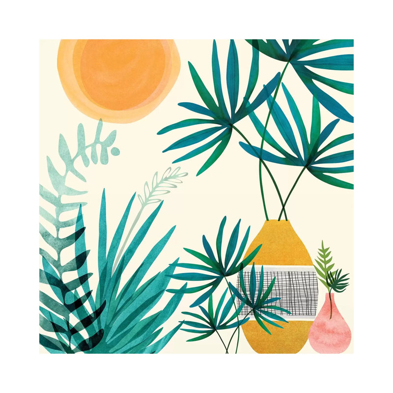 Moroccan Garden by Modern Tropical - Wrapped Canvas Print, 30.48 cm H x 30.48 cm W