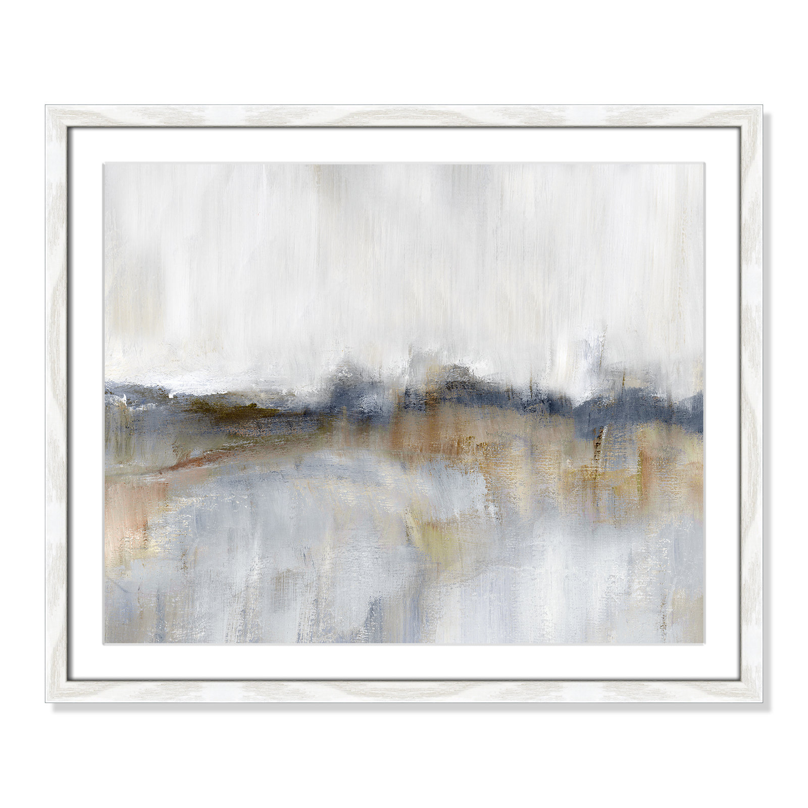 Autumnal Tide by Nan, 21.5" H x 25.5" W x 0.75" D, White Framed