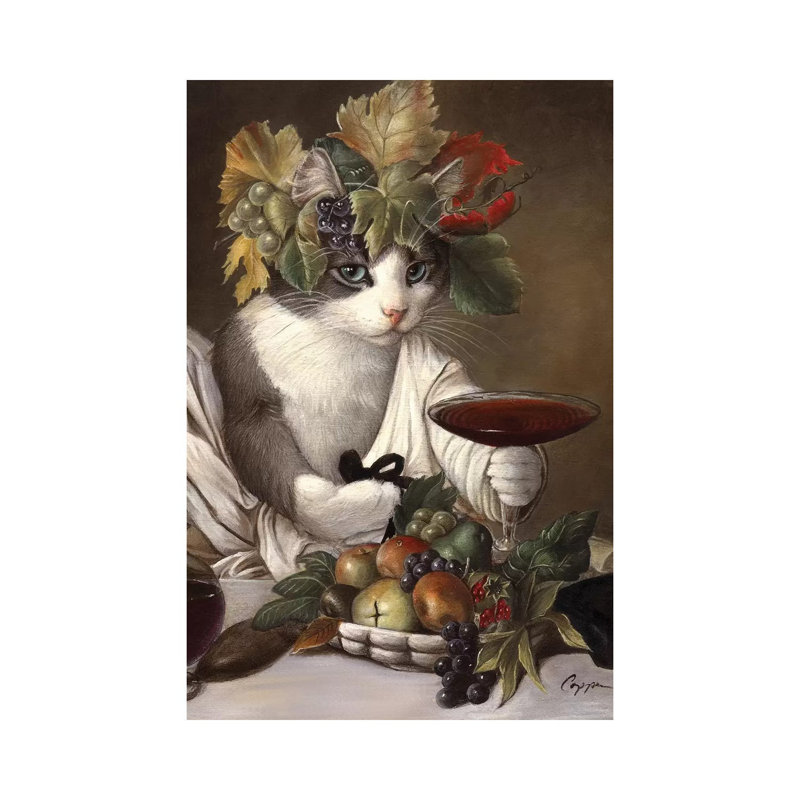 «Widget As Bacchus» - Impression, H 26 po x l 18 po x 1,5 po, Toile tendue