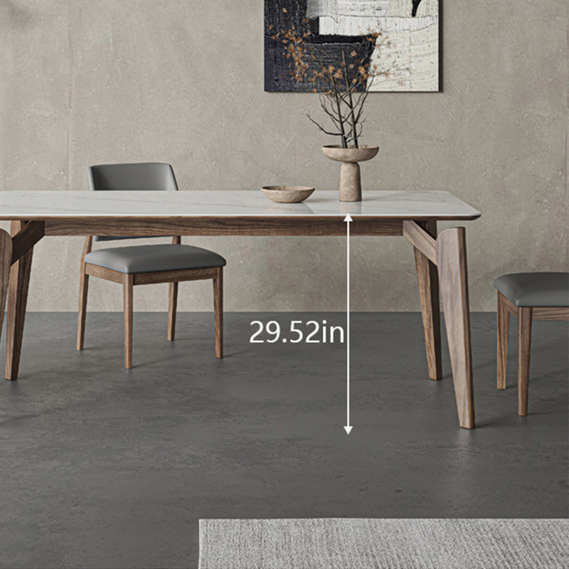 Ensemble de table de salle à manger et de chaises White Rock Plate, H 29,52 po x L 62,99 po x l 35,43 po