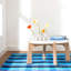 Happy Plaid Blue Handwoven Indoor/Outdoor Rug-70329264