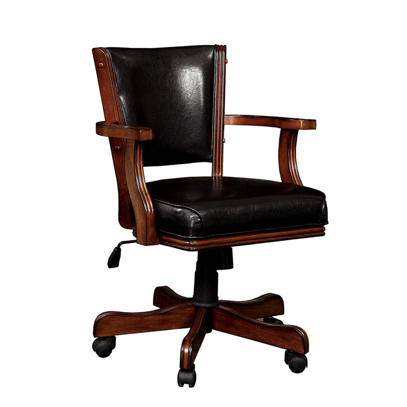 Chaise avec accoudoirs en cerisier et roulettes 5 - Option fonctionnelle confortable